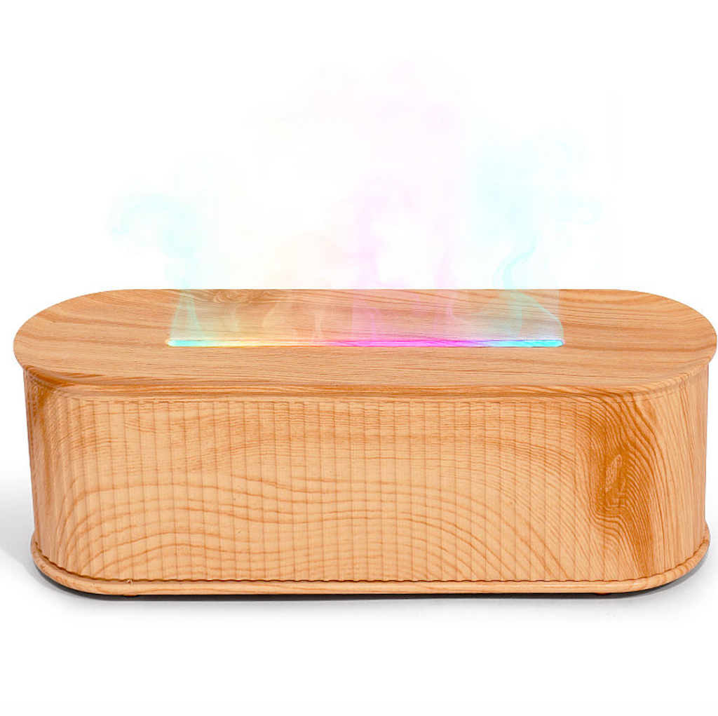 FlameGlow™ Ultrasonic Aroma Diffuser & Humidifier – Colorful Flame Effect