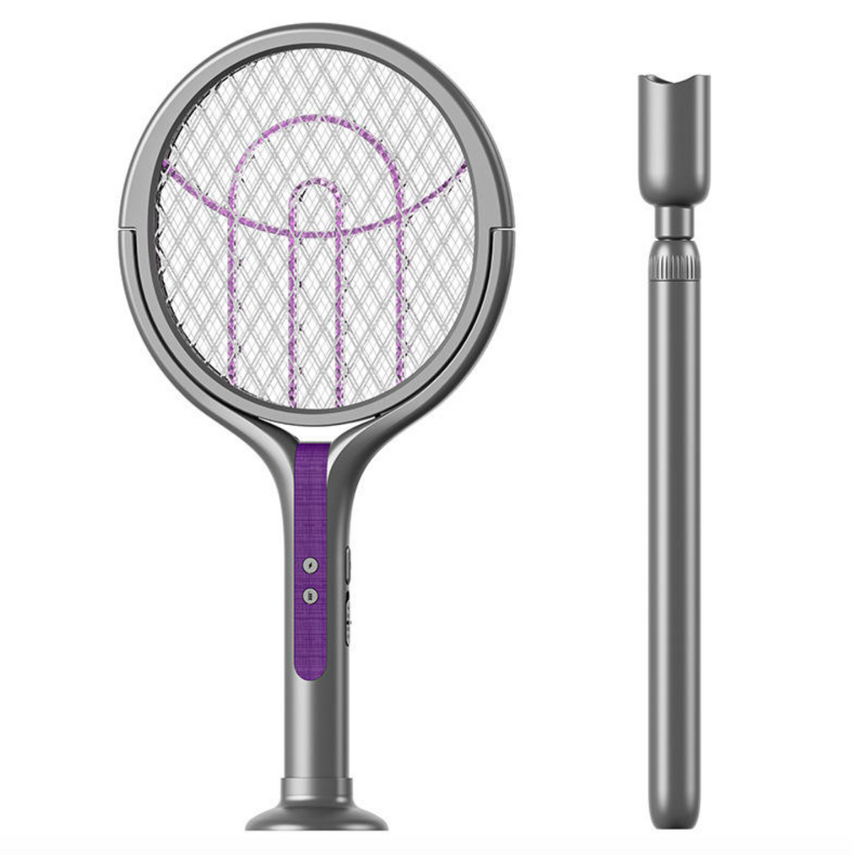 Rechargeable Retractable Electric Mosquito Swatter – 2-in-1 UV Insect Killer