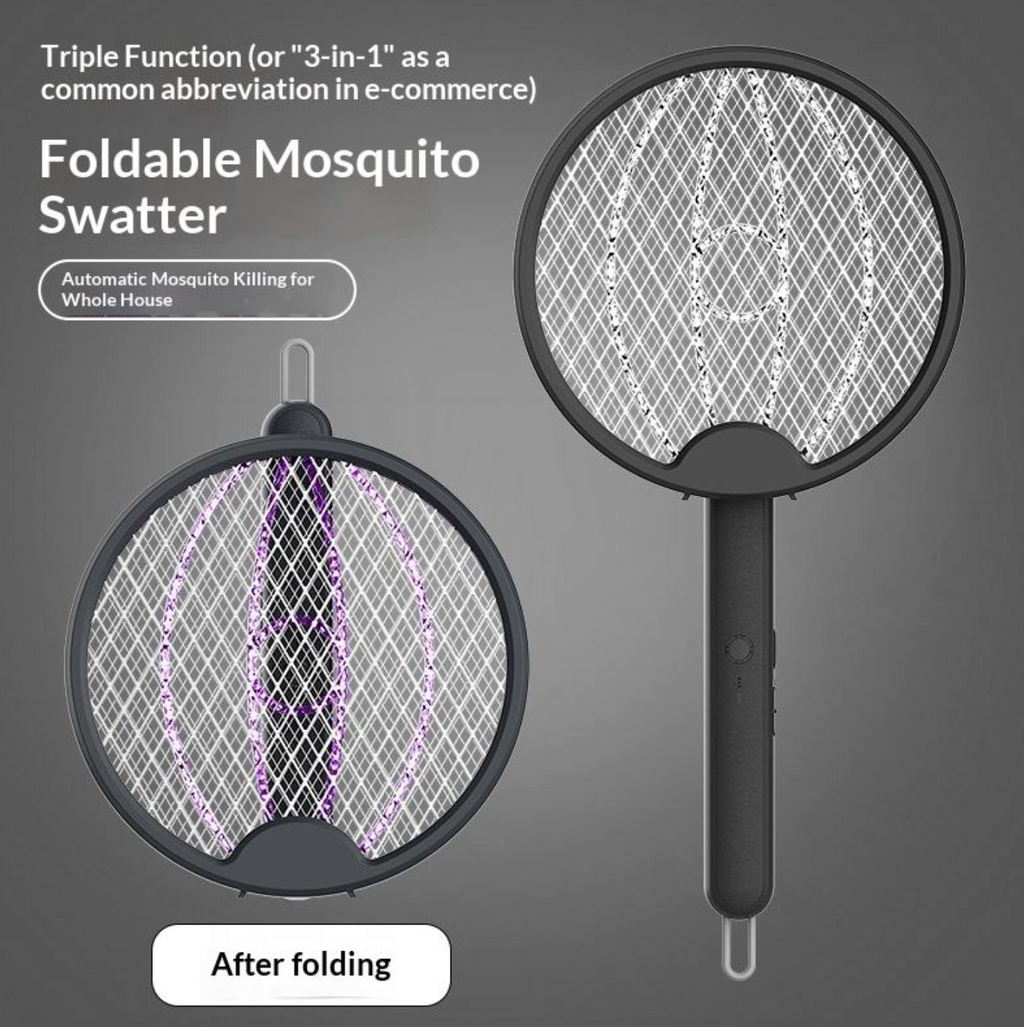 Rechargeable Retractable Electric Mosquito Swatter – 2-in-1 UV Insect Killer