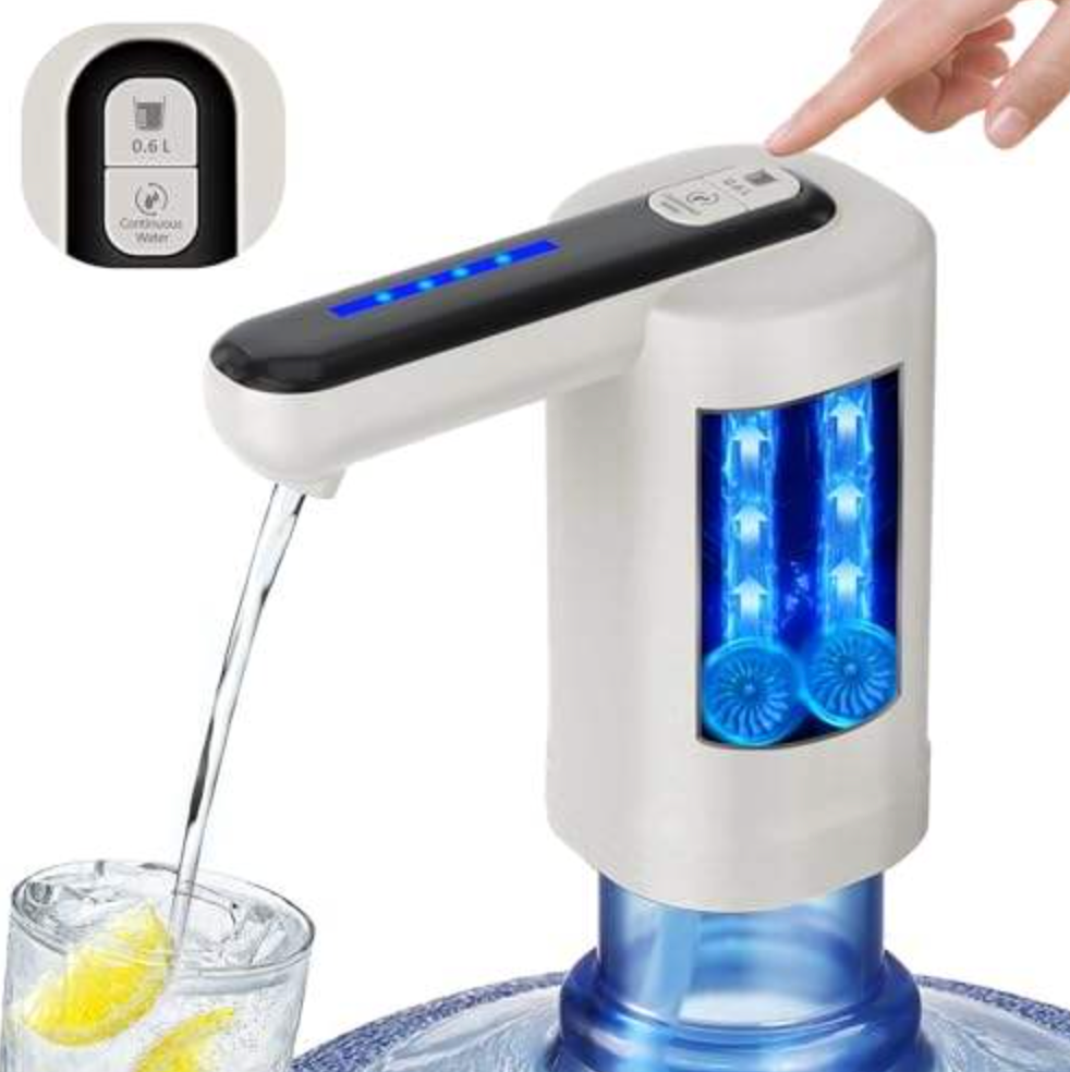 FastFlow™ Dual-Motor Electric Water Dispenser Pump – USB Rechargeable